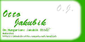 otto jakubik business card